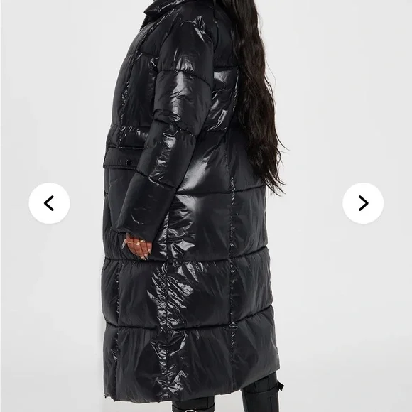 Fashion Nova Black Puffer Coat - Picture 7 of 7